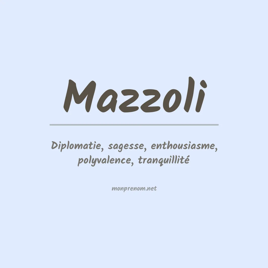 Prénom Mazzoli