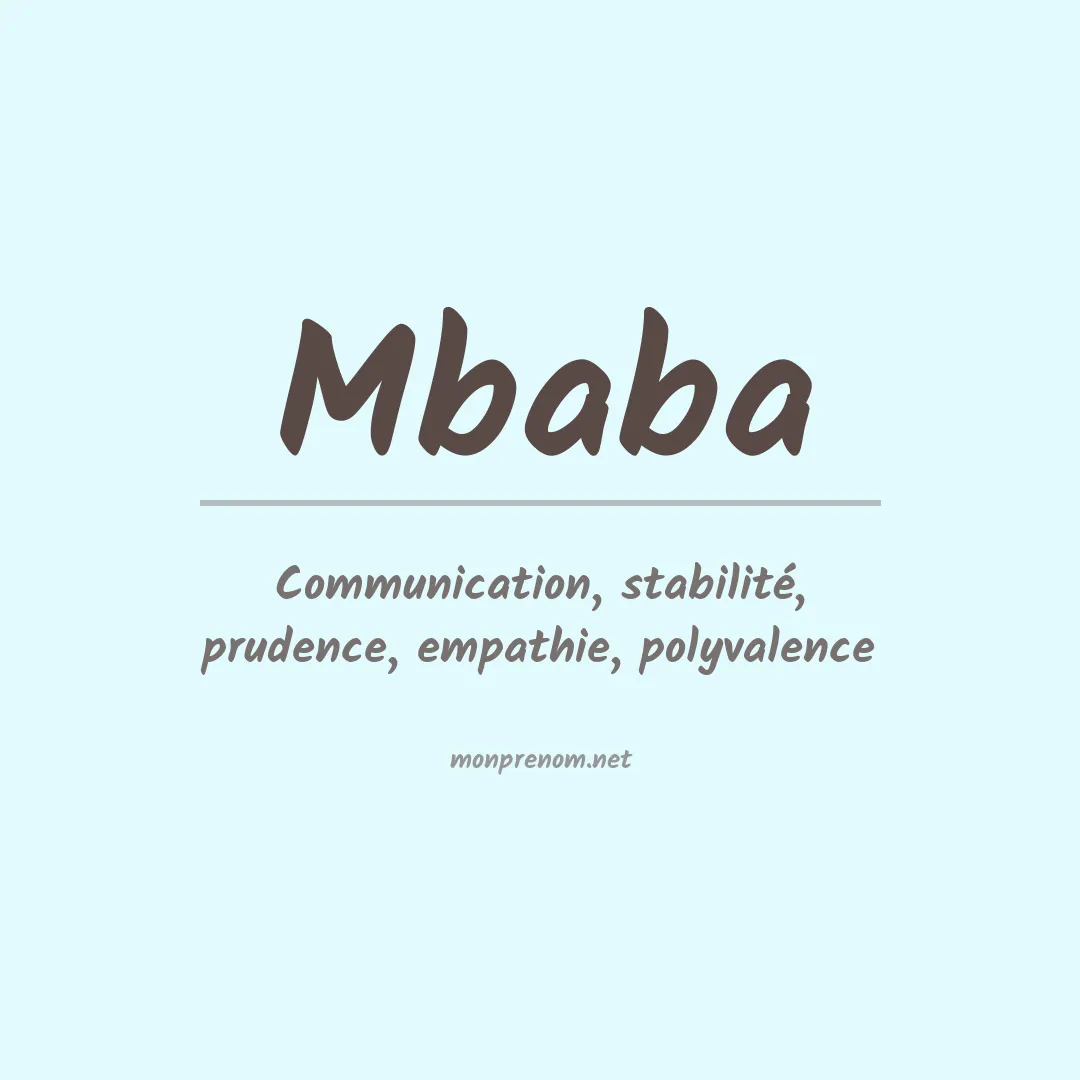 Signification du prénom Mbaba