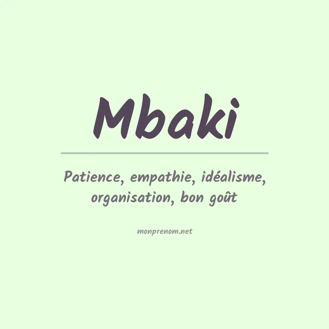 Prénom Mbaki