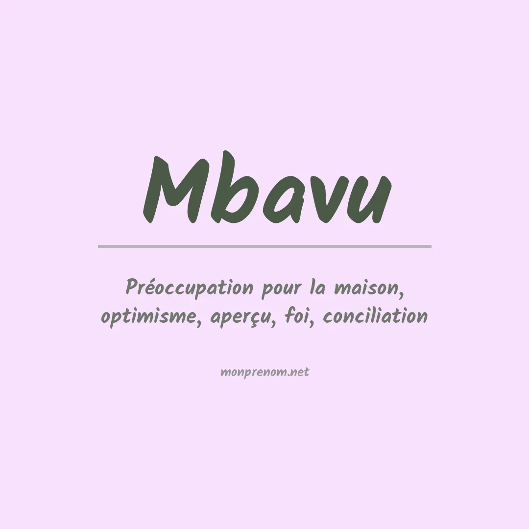 Prénom Mbavu