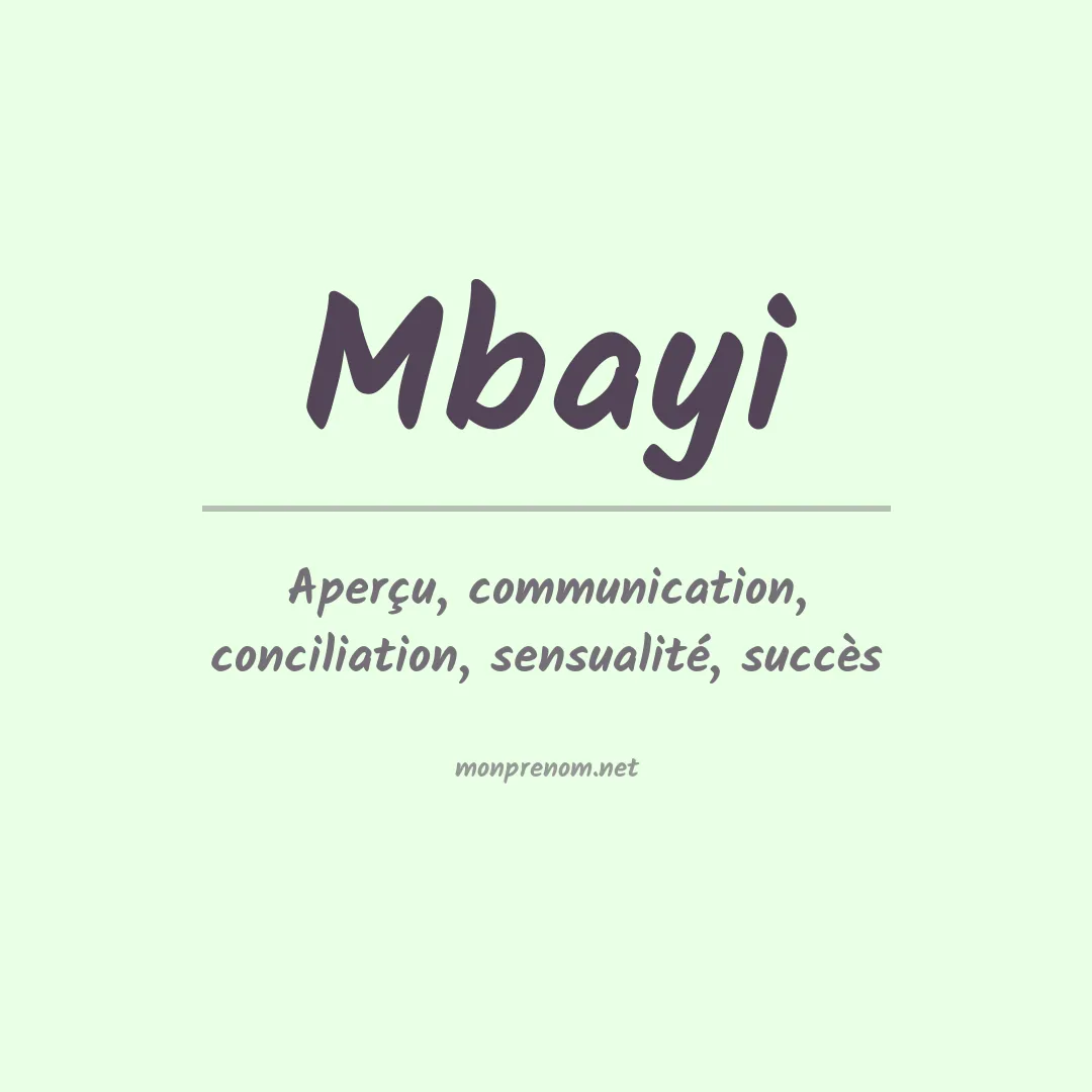 Prénom Mbayi