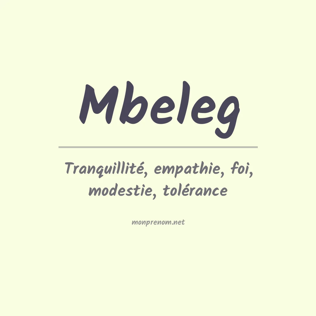 Prénom Mbeleg