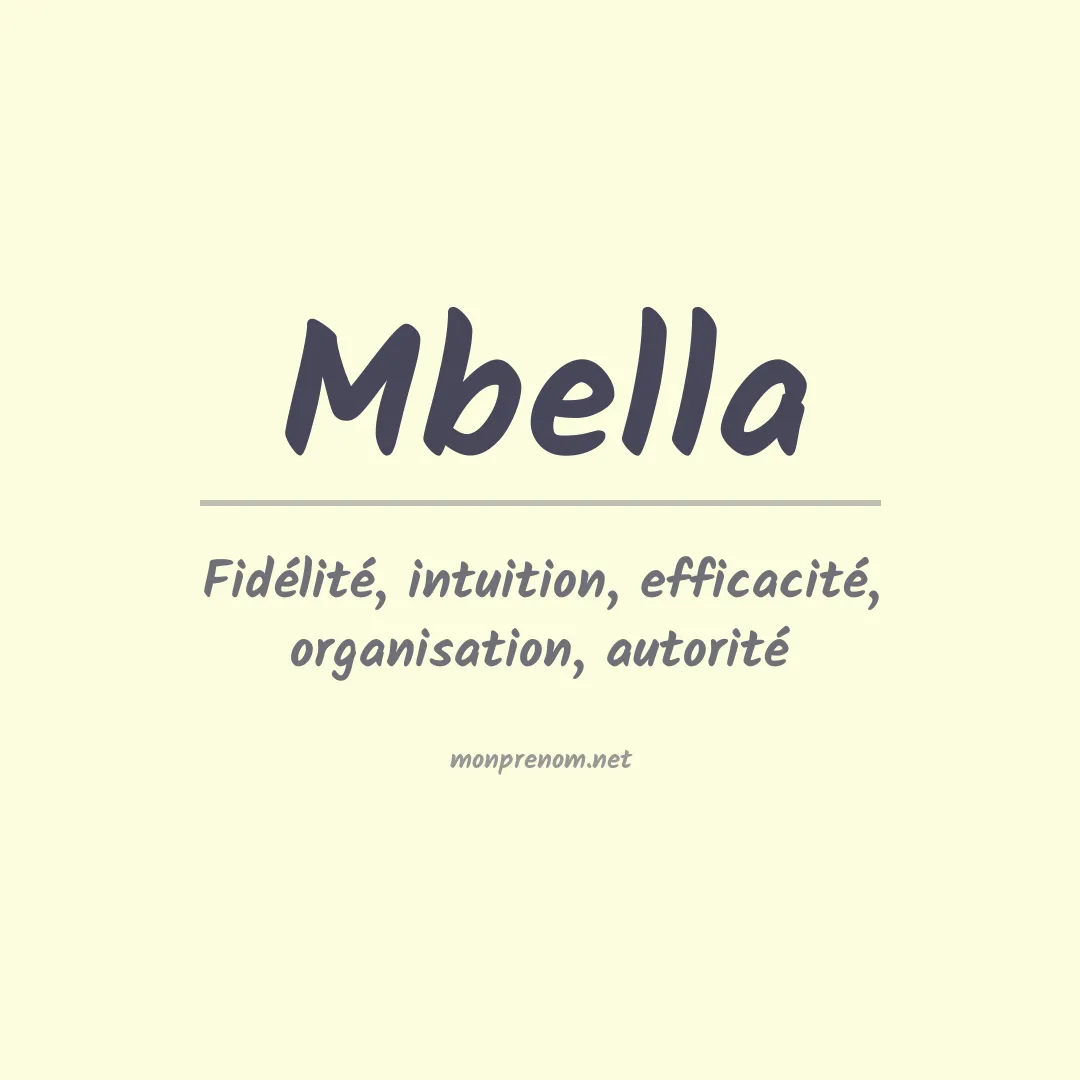 Prénom Mbella