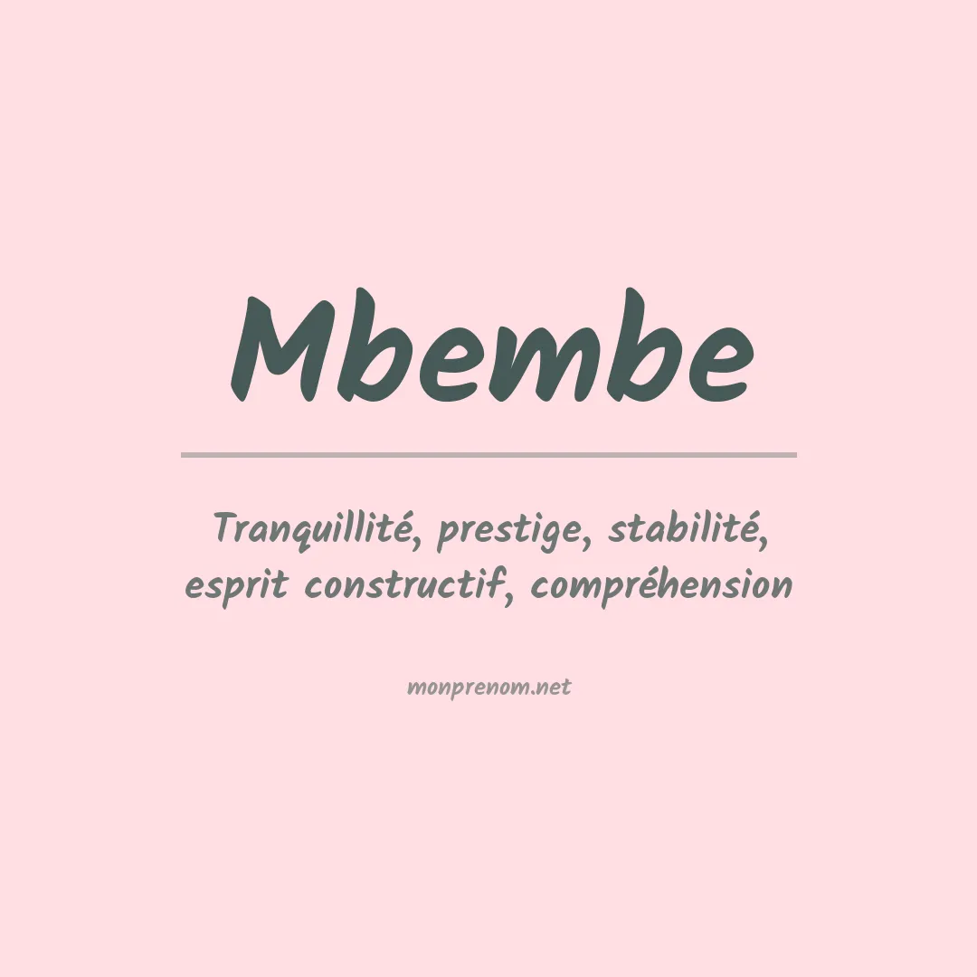 Signification du prénom Mbembe