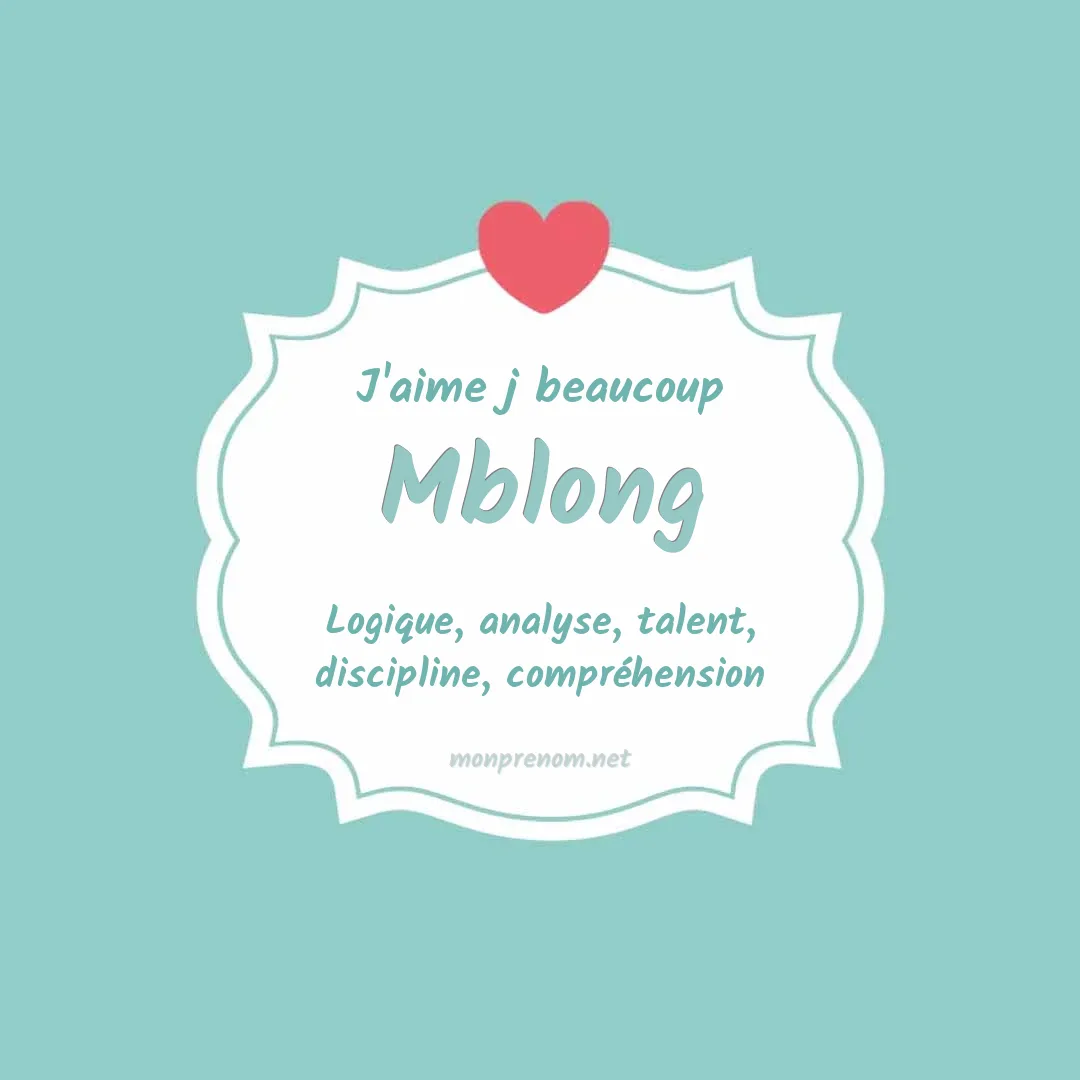 J'aime beaucoup Mblong