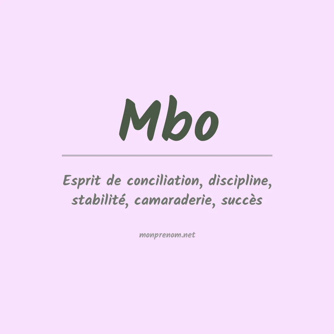 Signification du prénom Mbo