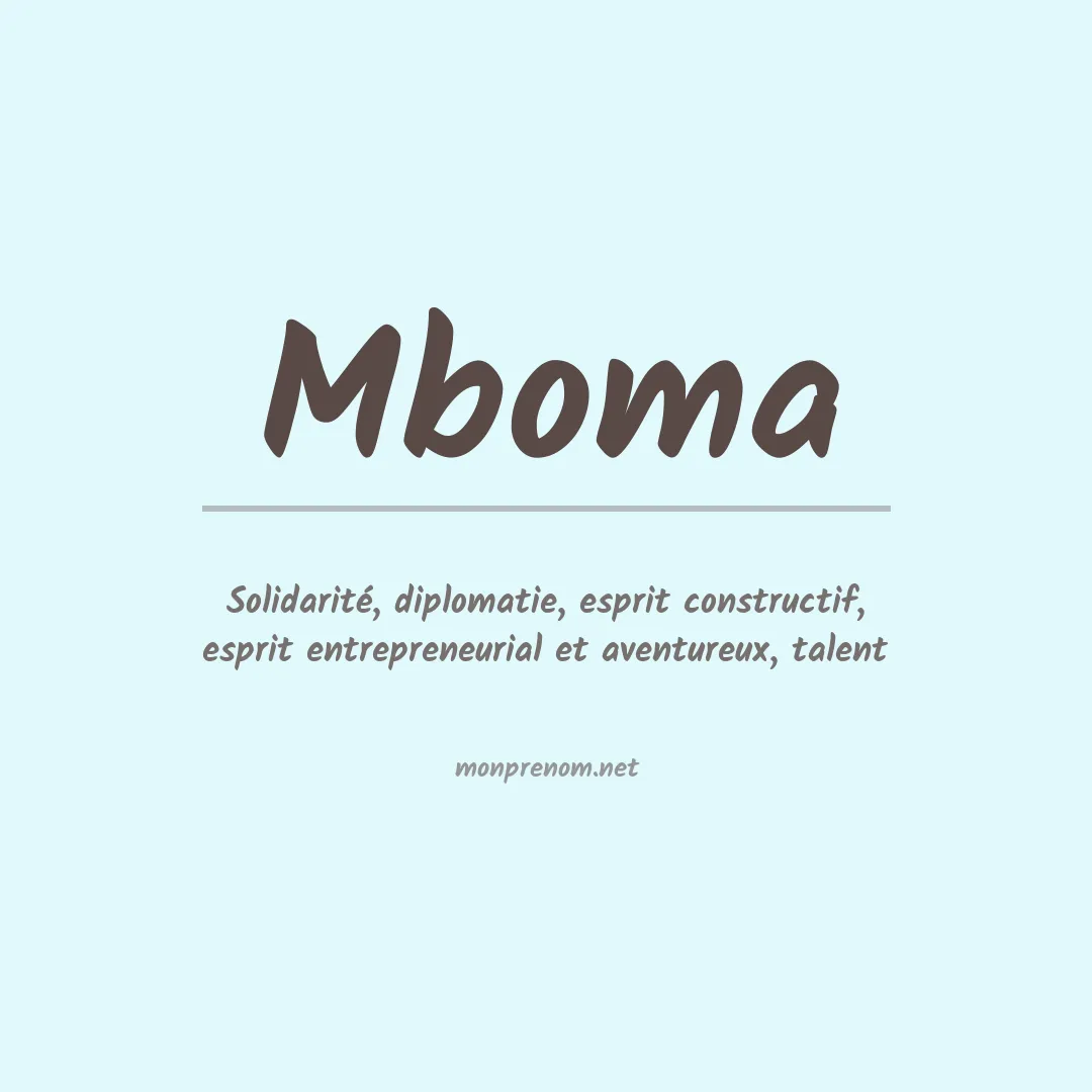 Signification du prénom Mboma