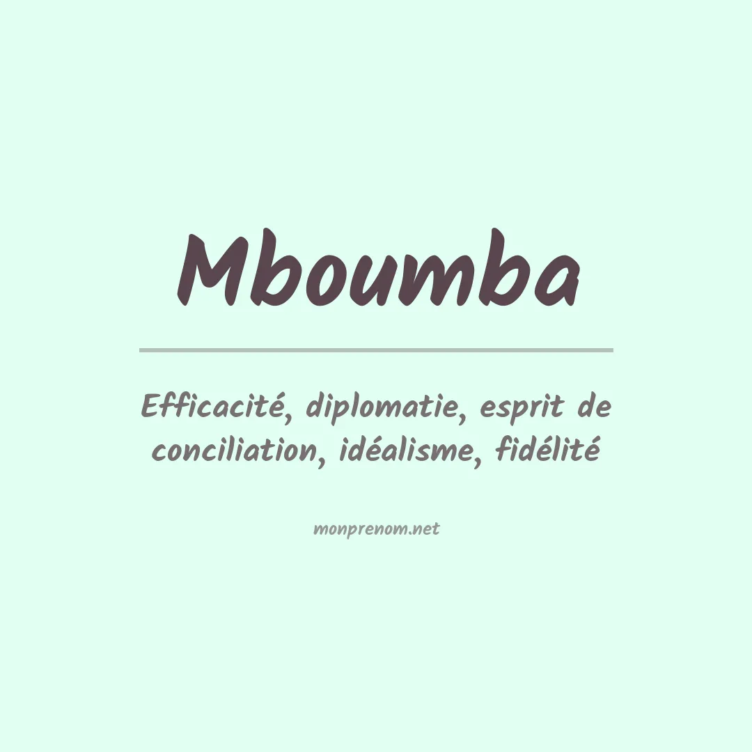 Signification du prénom Mboumba