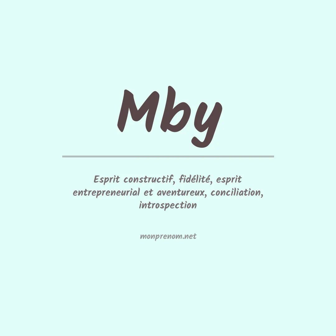 Signification du prénom Mby