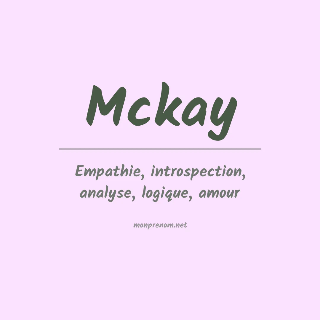 Prénom Mckay