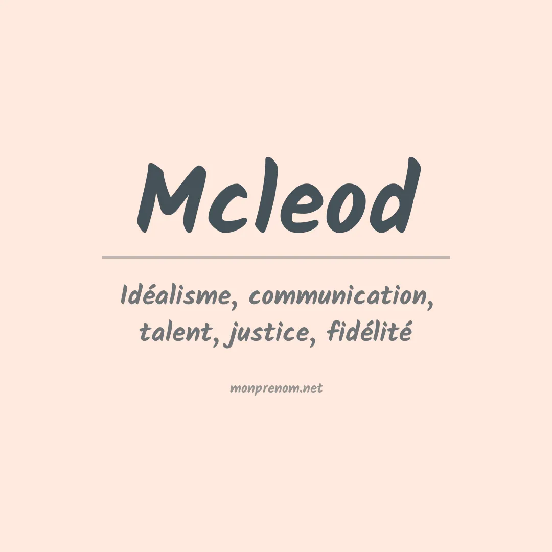 Prénom Mcleod