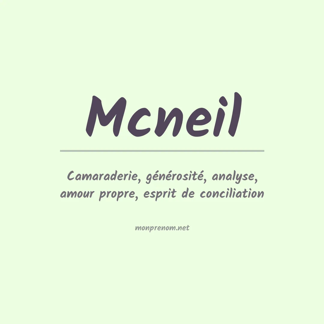 Prénom Mcneil