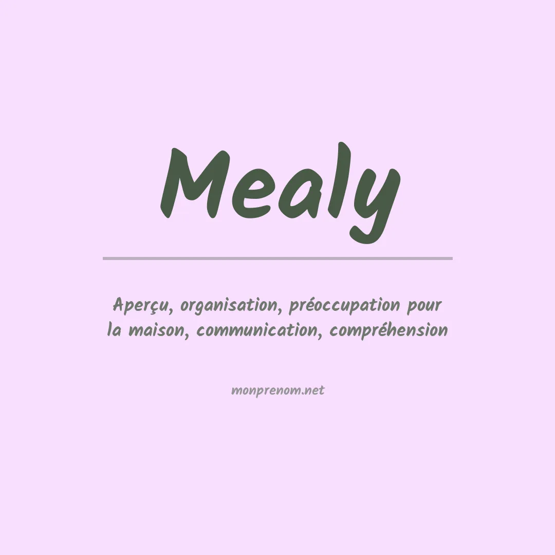 Prénom Mealy