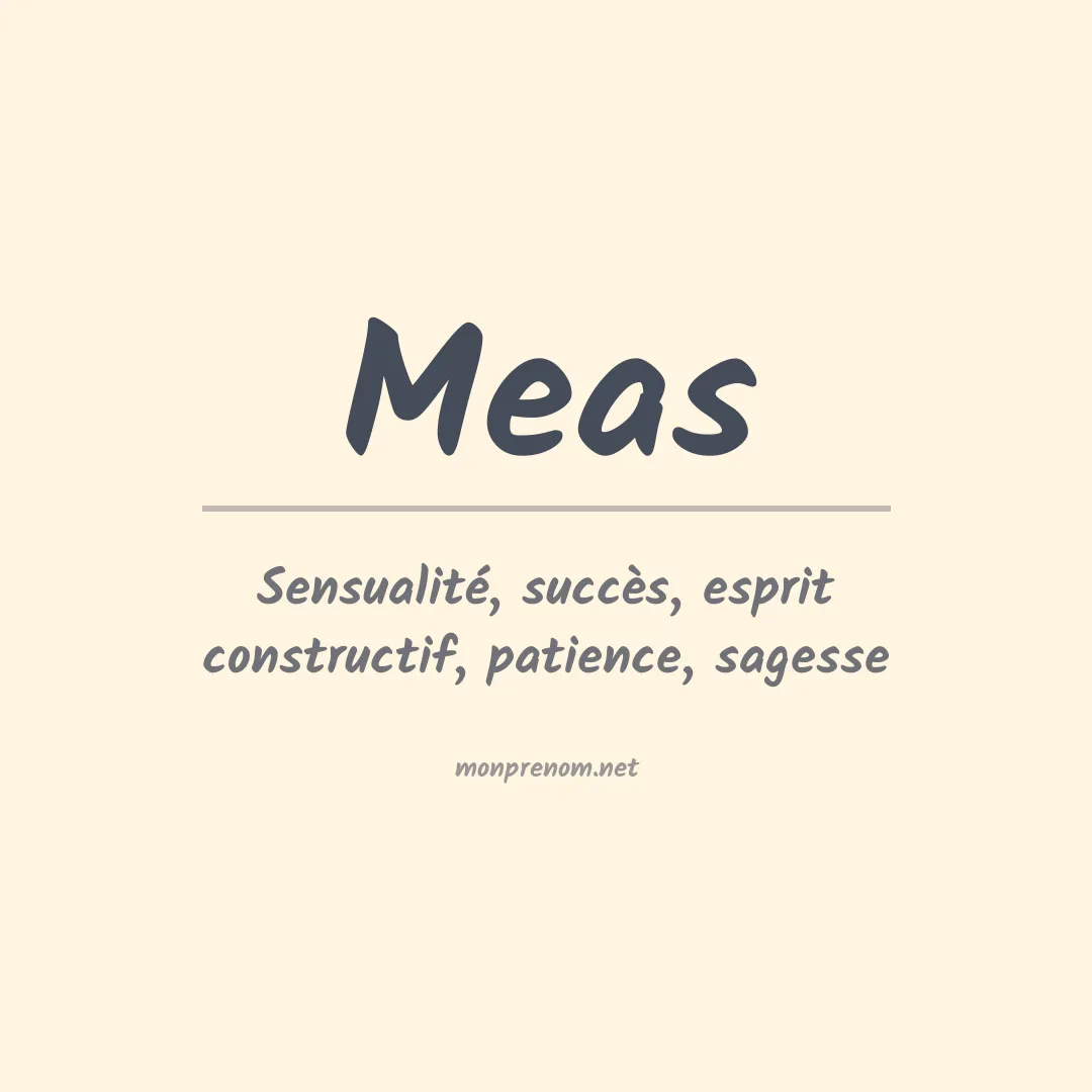 Prénom Meas