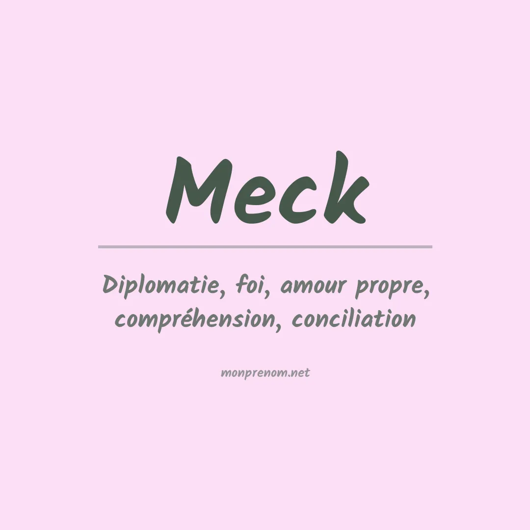 Prénom Meck