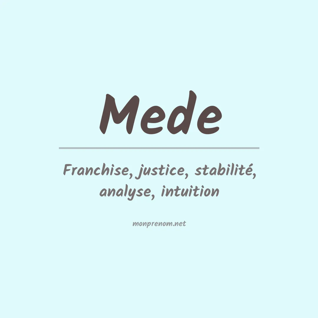 Signification du prénom Mede