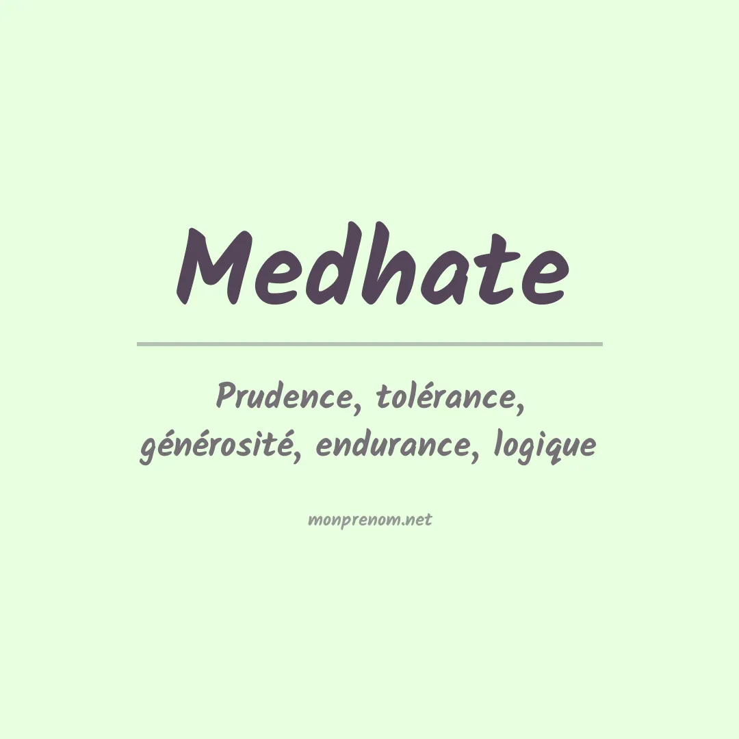 Prénom Medhate
