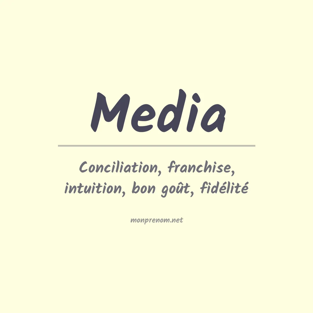 Signification du prénom Media