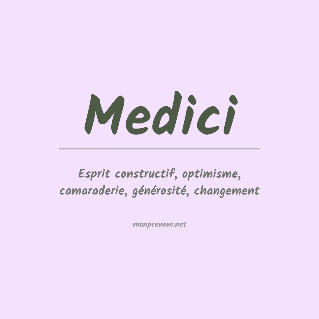 Prénom Medici