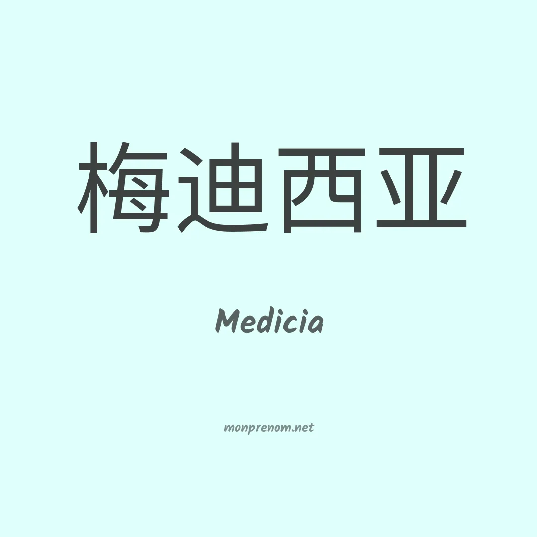 Medicia en chinois