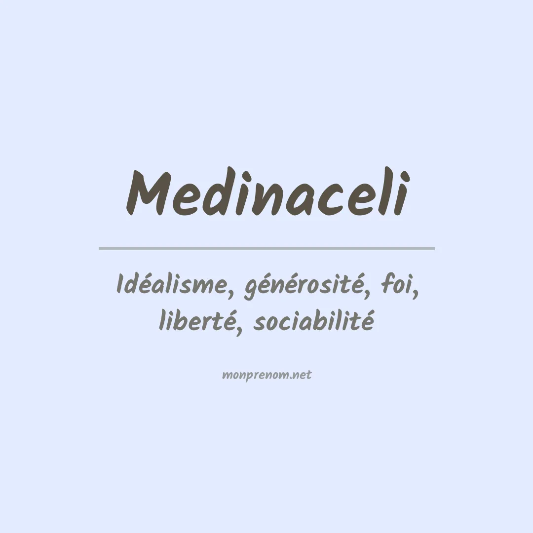 Signification du prénom Medinaceli