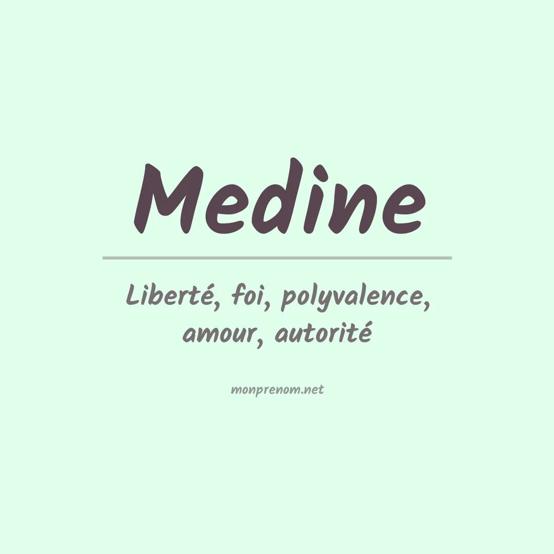Prénom Medine