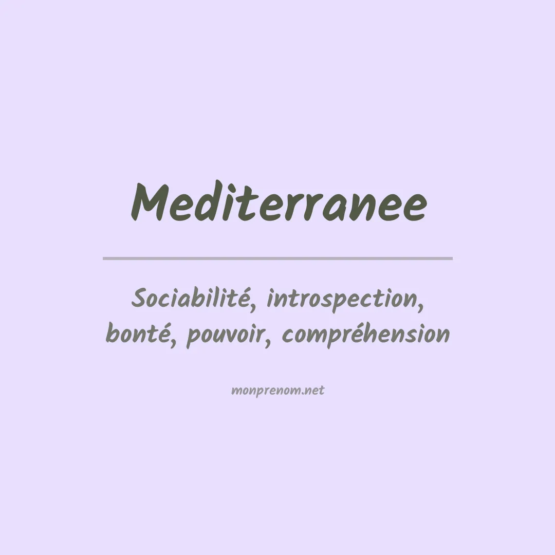 Signification du prénom Mediterranee