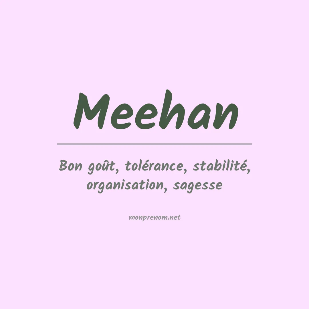Prénom Meehan