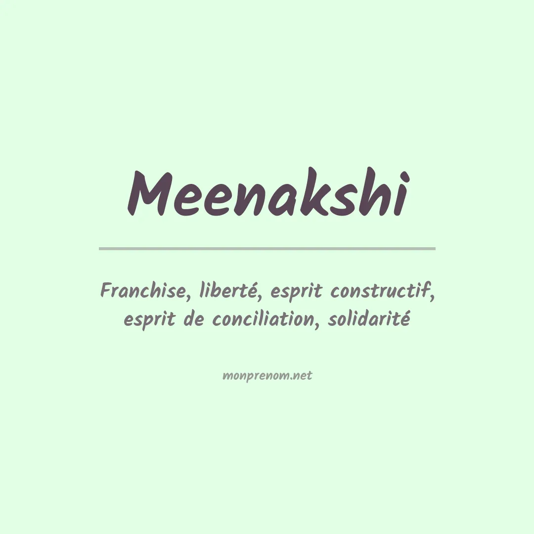 Signification du prénom Meenakshi