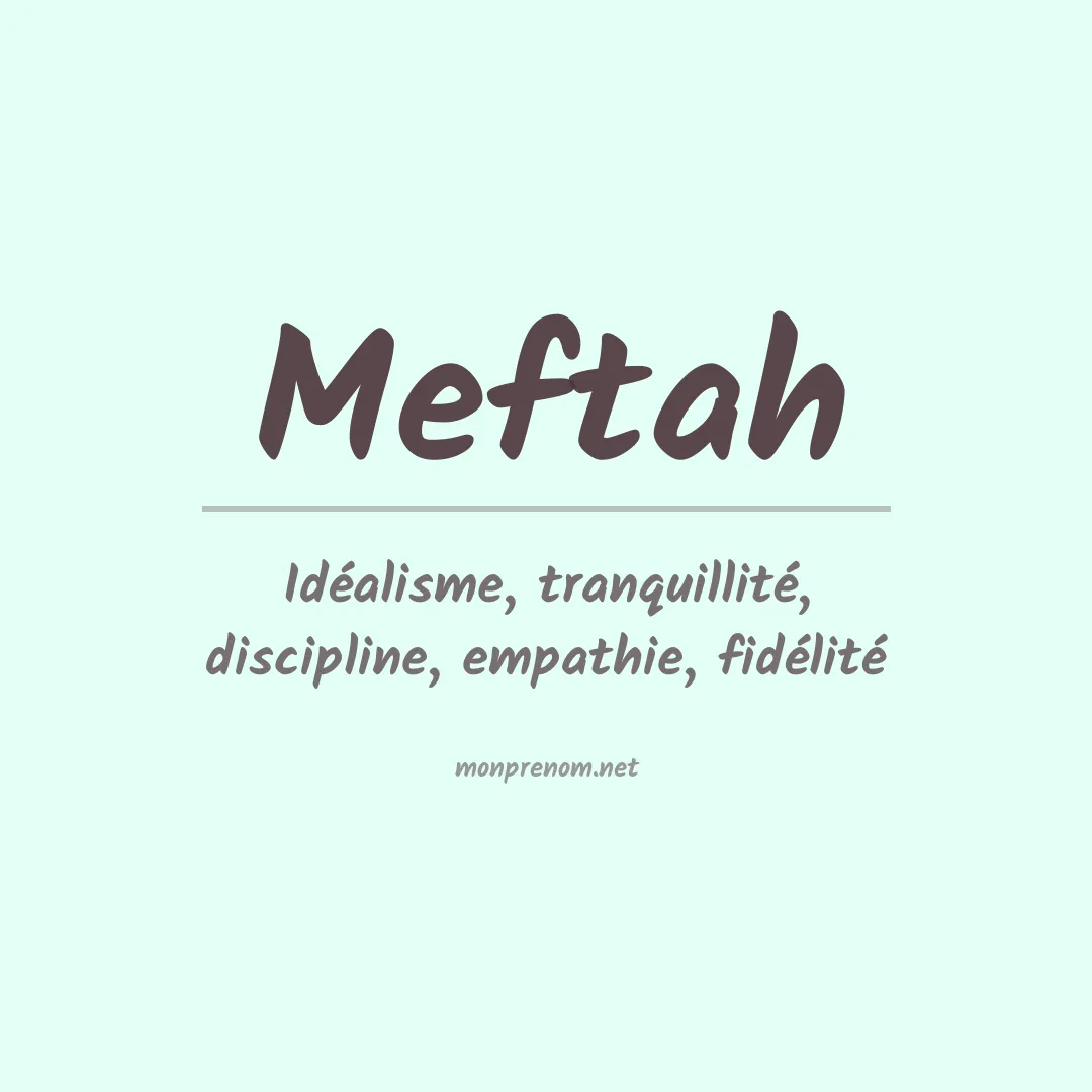 Prénom Meftah
