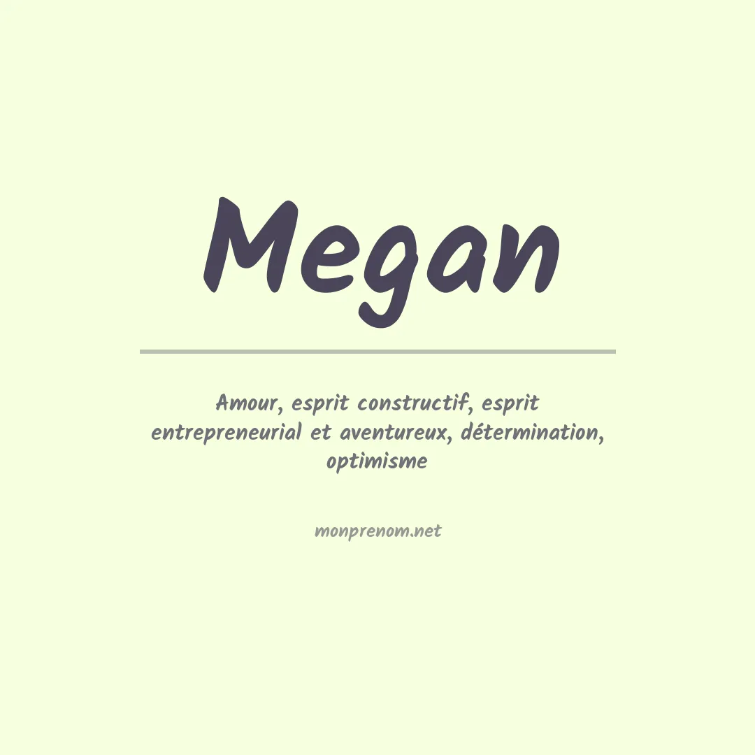Prénom Megan