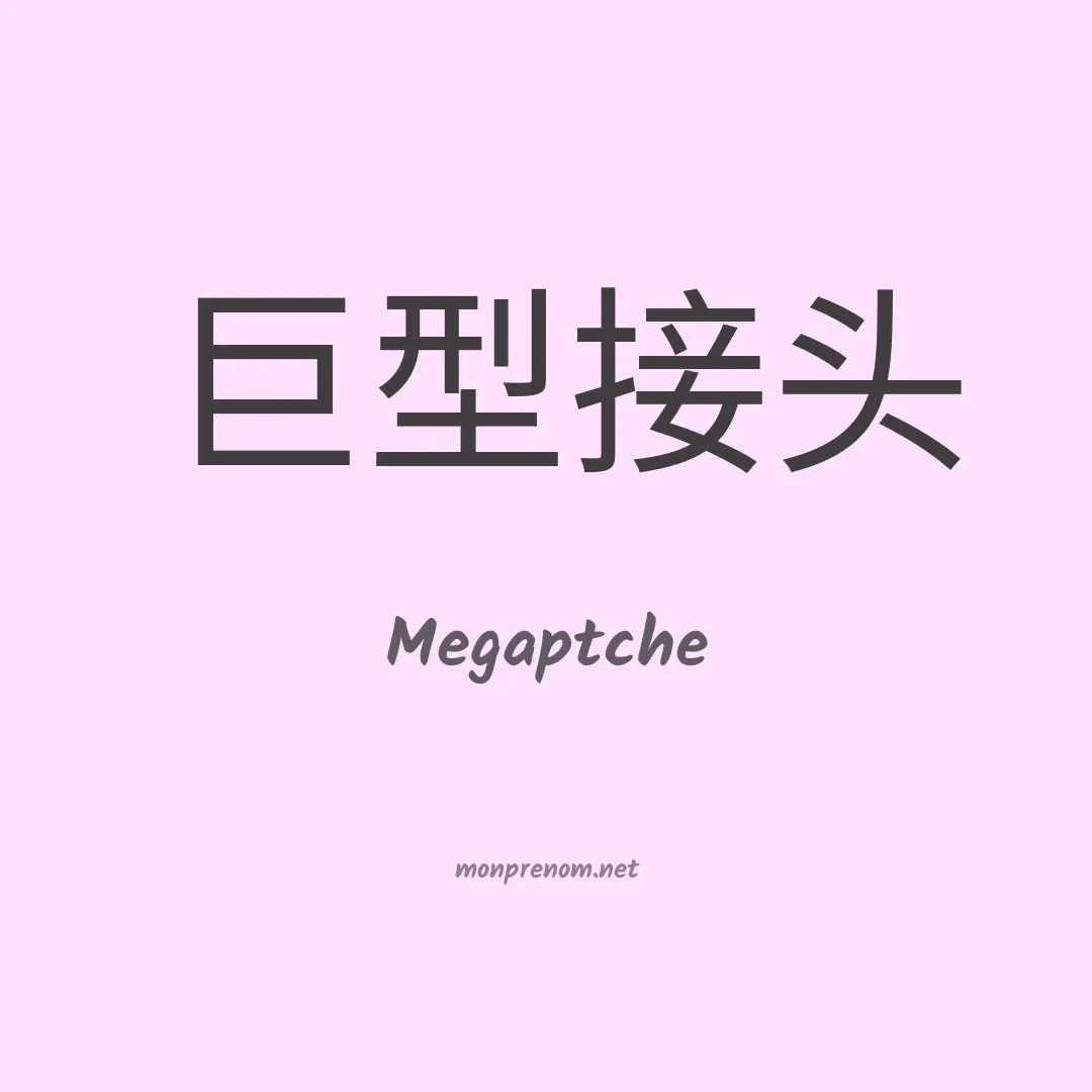 Megaptche en chinois