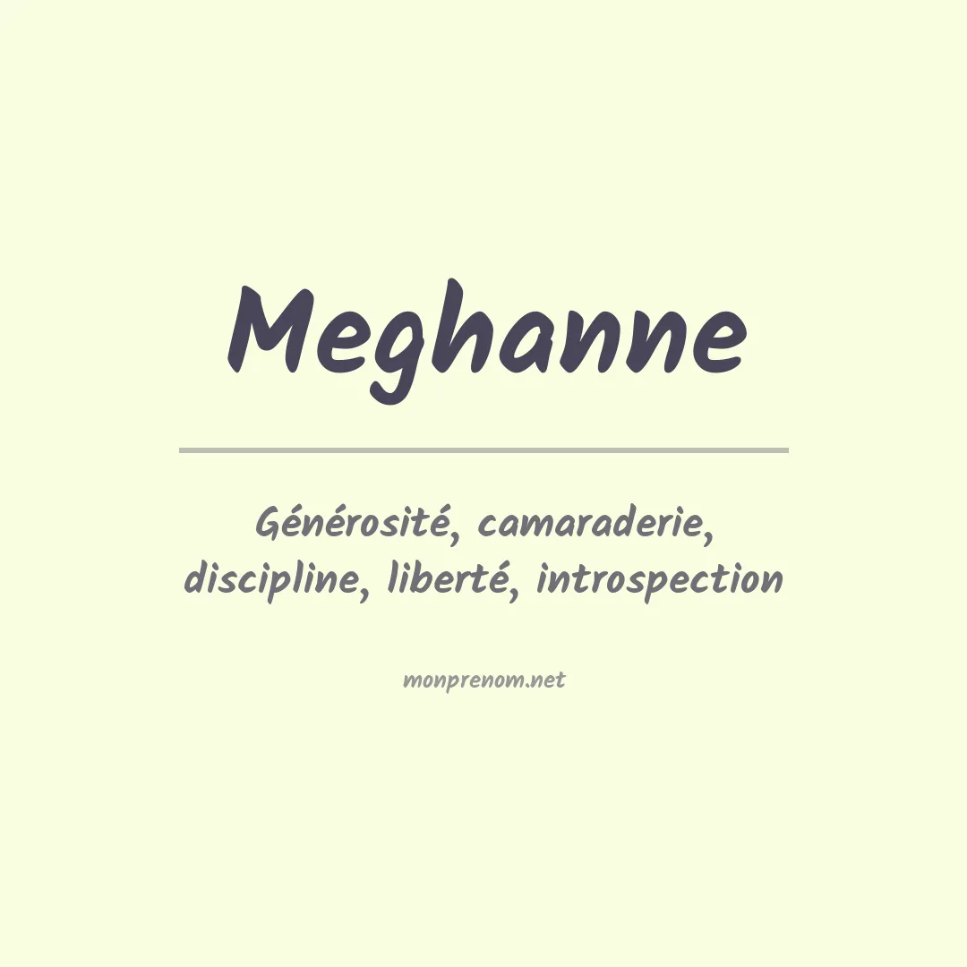 Signification du prénom Meghanne