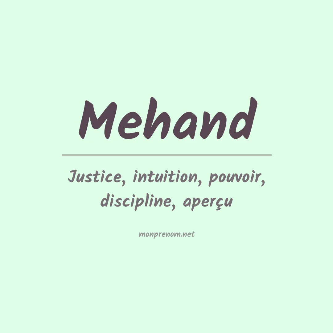 Signification du prénom Mehand