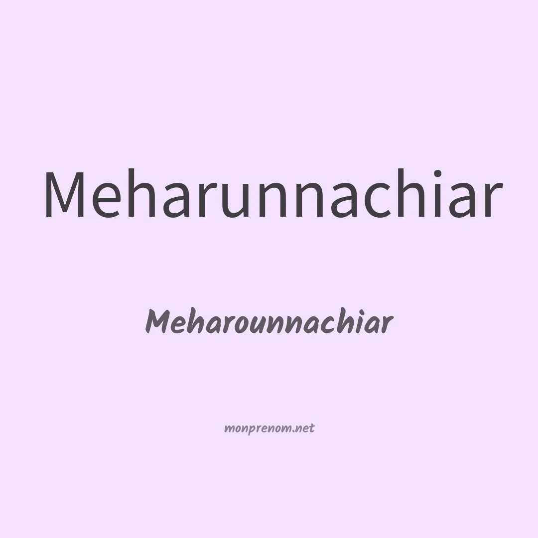 Meharounnachiar en chinois