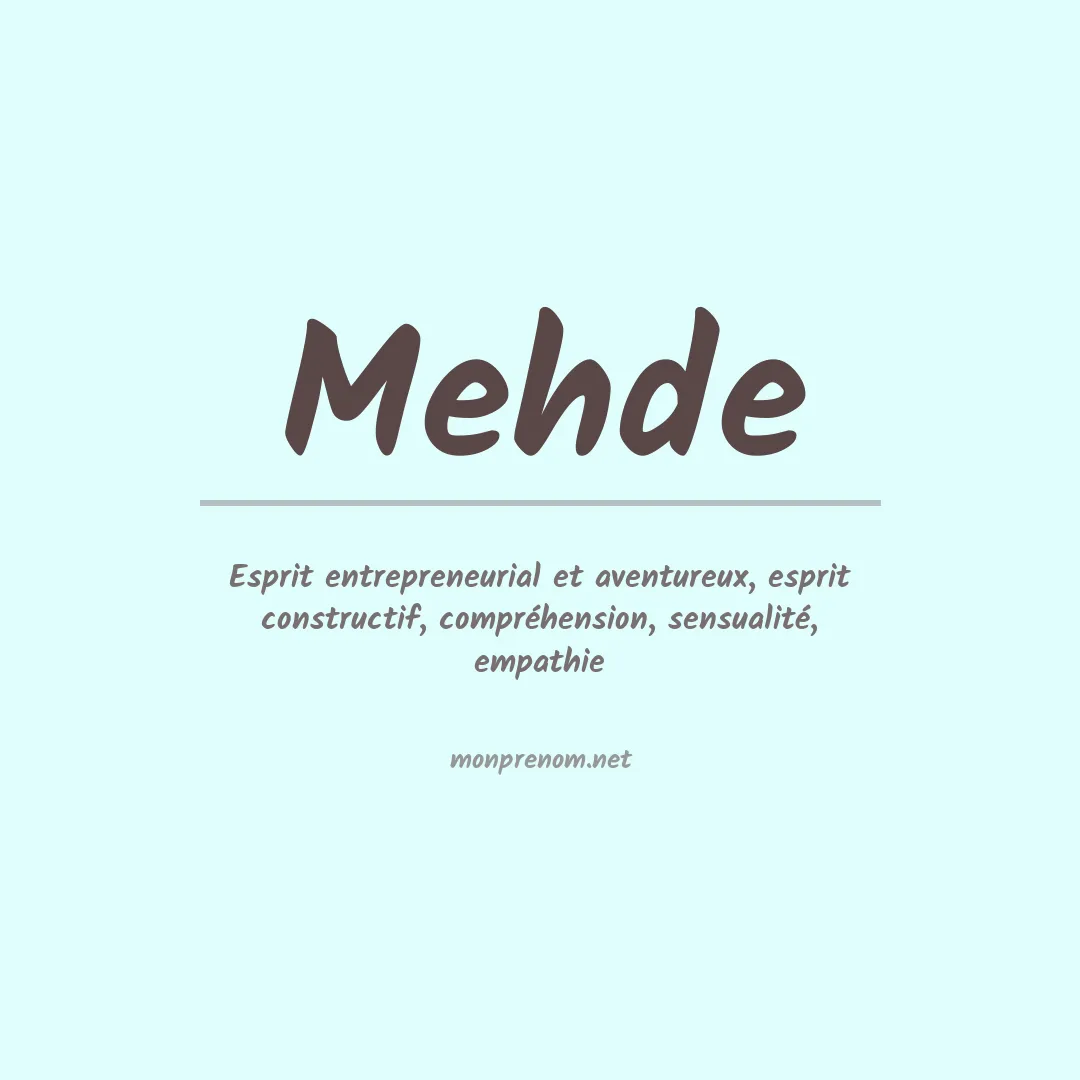 Prénom Mehde