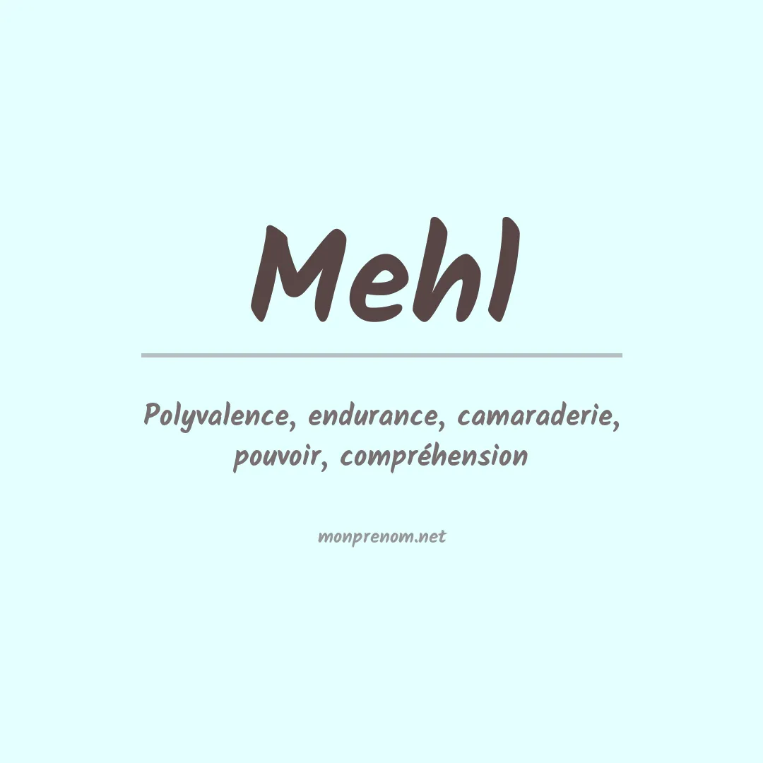 Prénom Mehl