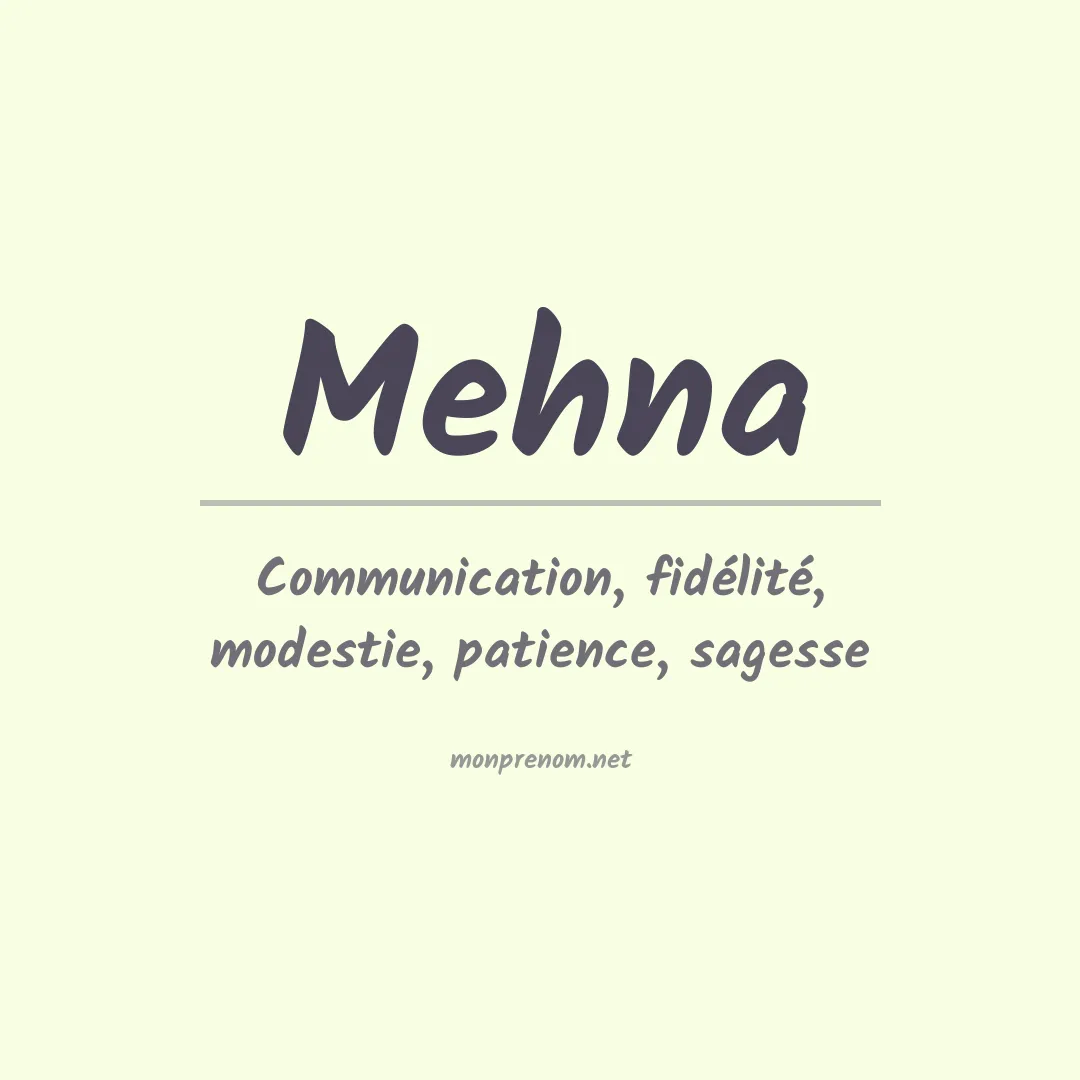 Prénom Mehna