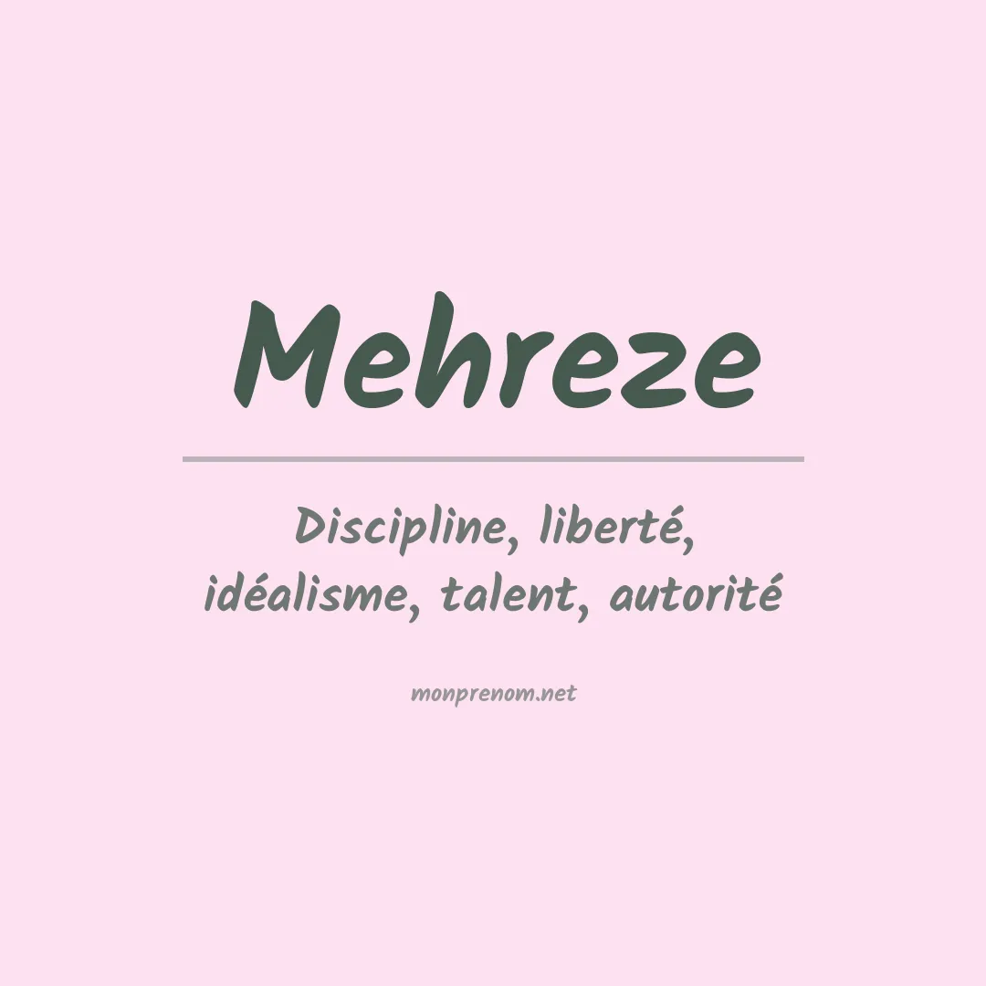 Signification du prénom Mehreze