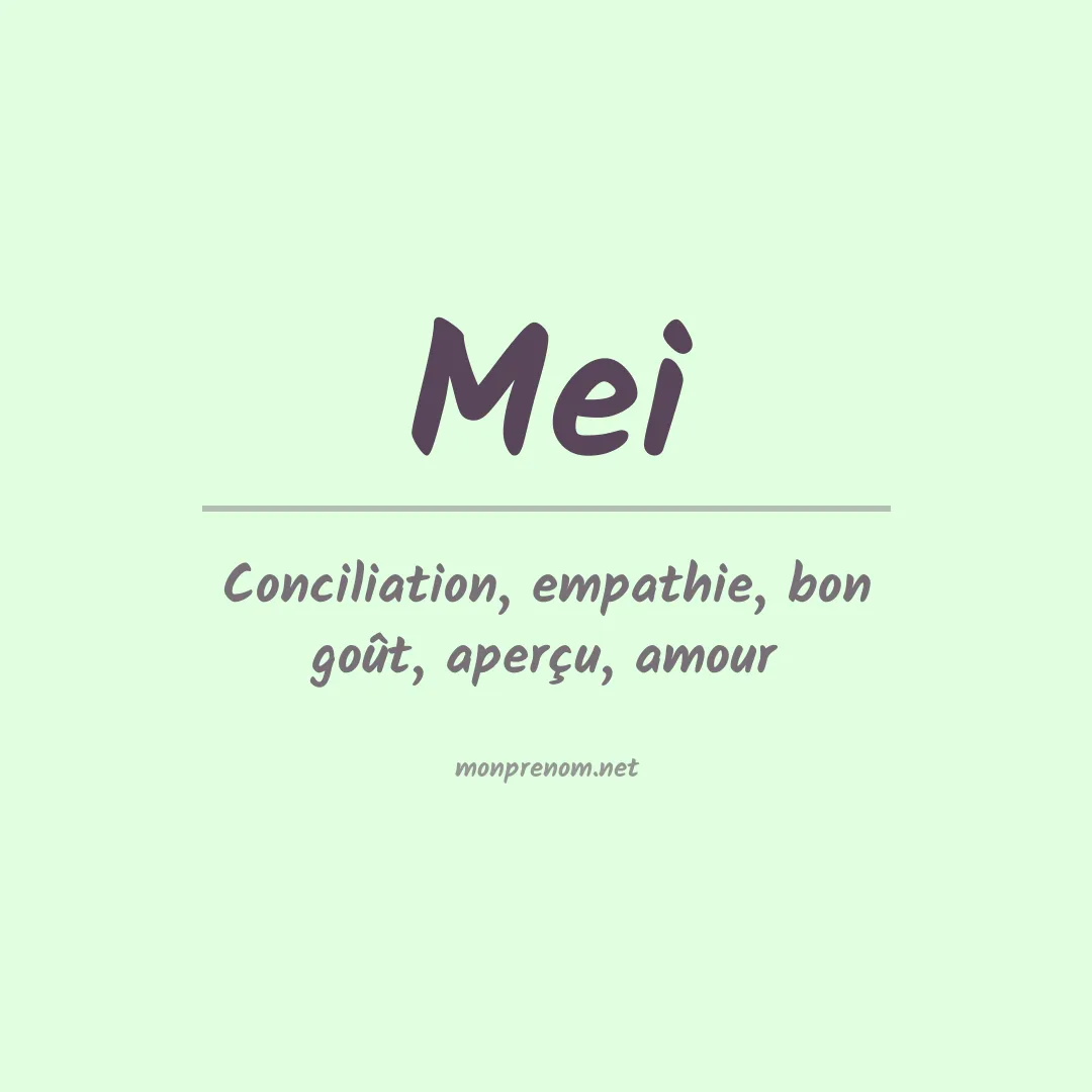 Prénom Mei