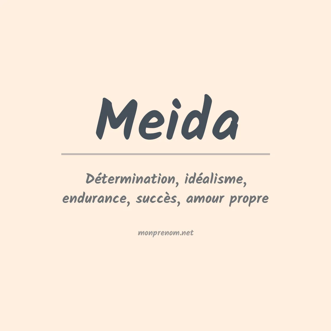 Signification du prénom Meida