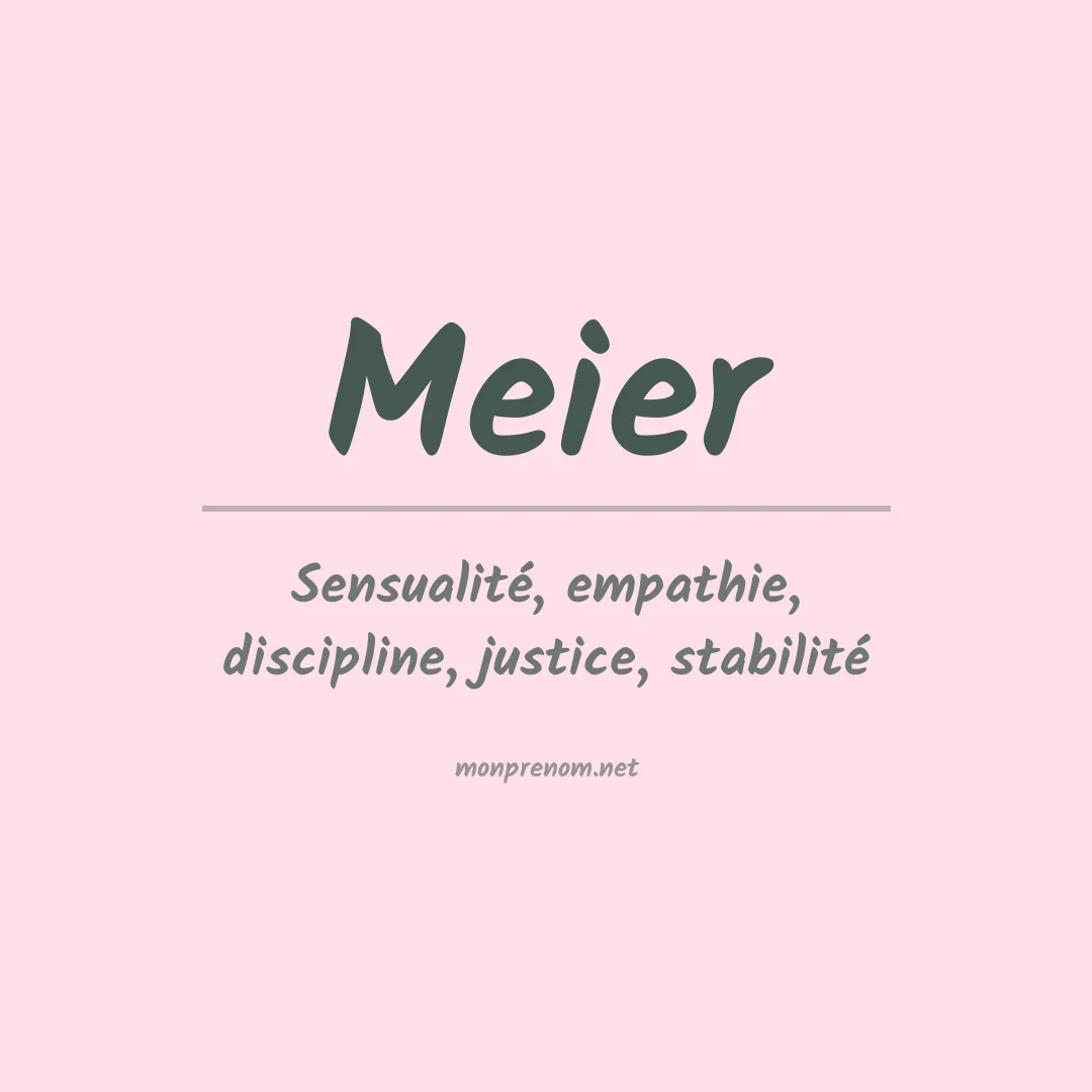 Prénom Meier