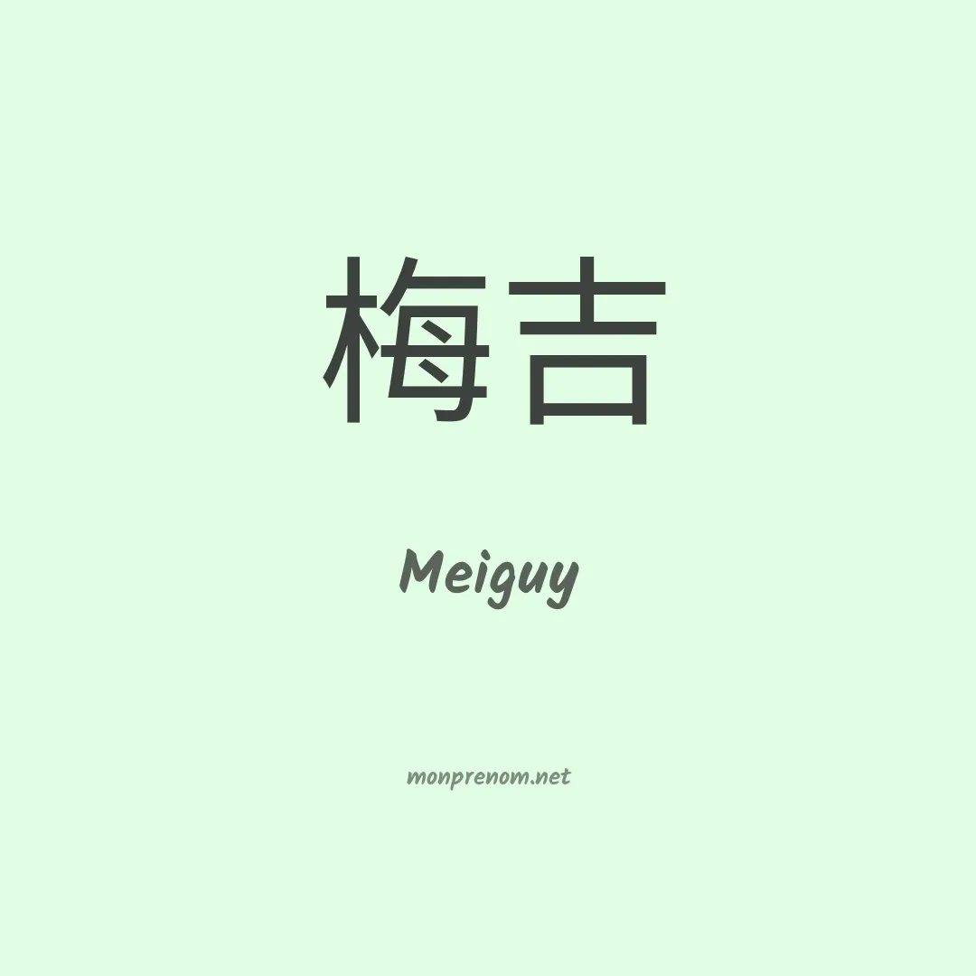 Meiguy en chinois