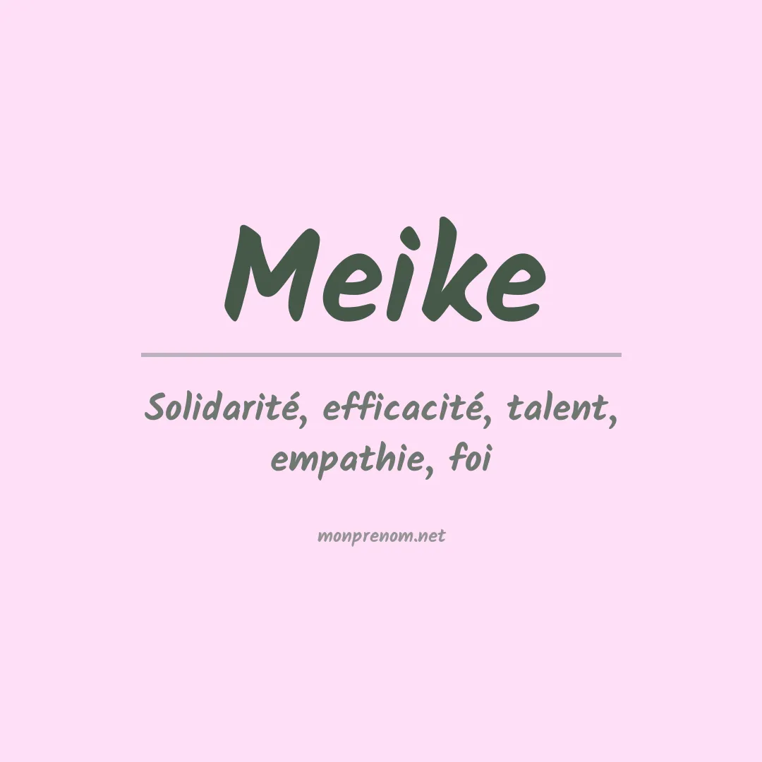 Prénom Meike