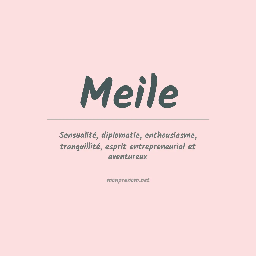 Prénom Meile