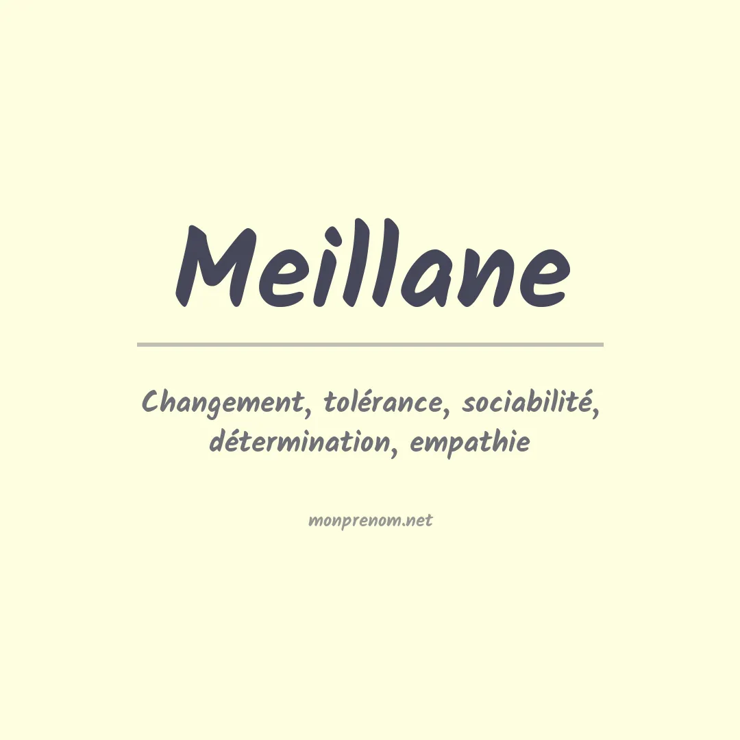 Signification du prénom Meillane