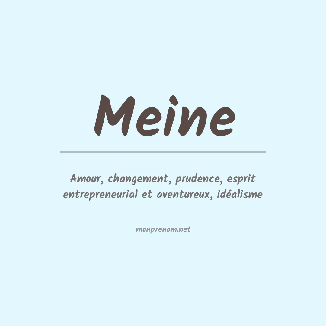 Prénom Meine