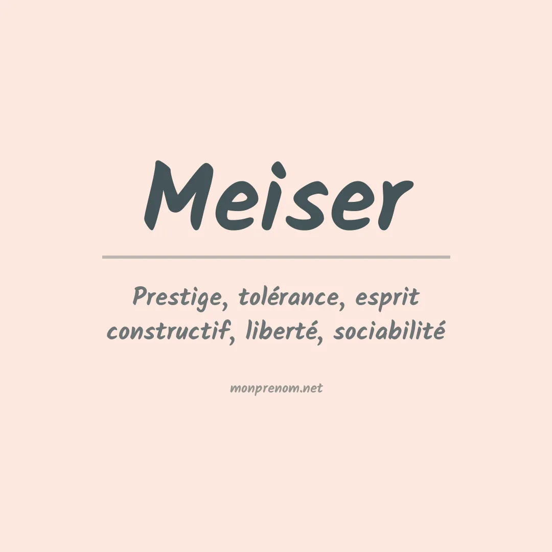Prénom Meiser