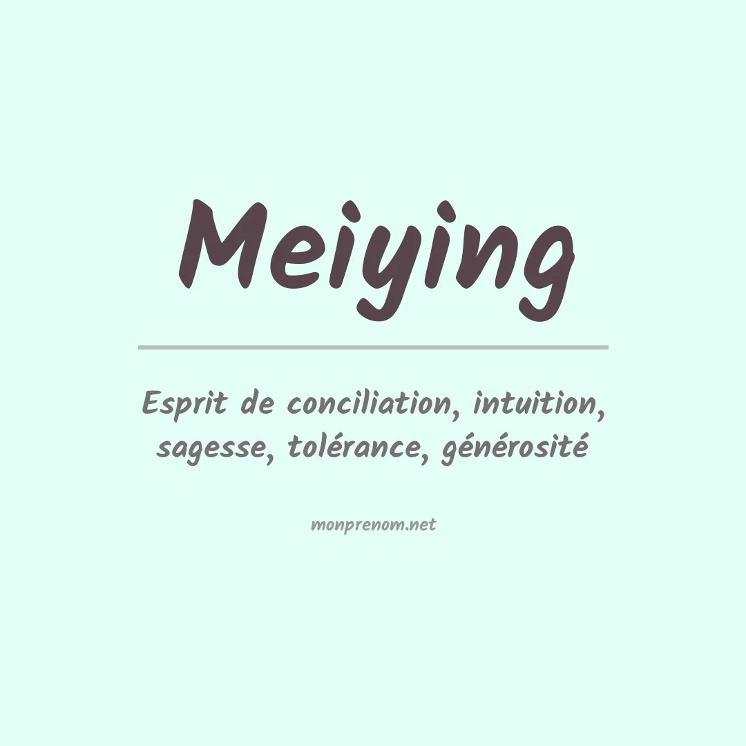 Prénom Meiying