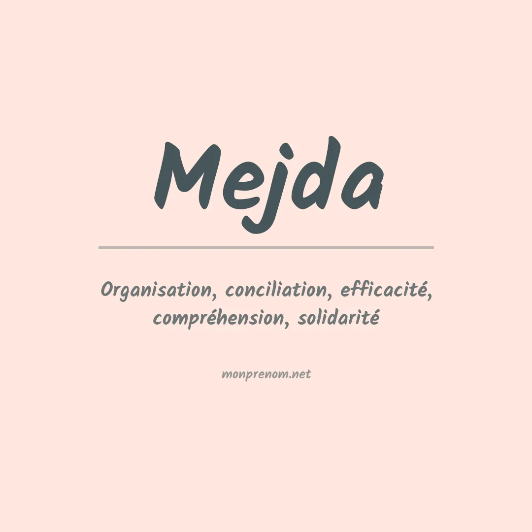 Signification du prénom Mejda